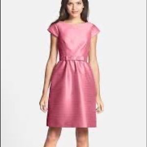 Alfred Sung Cap Sleeve Pink Cocktail Dress